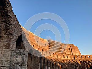 View of the colosseum in Rome, Italy