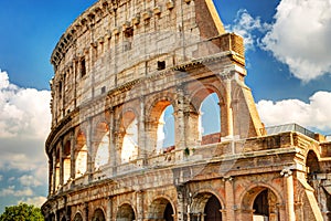 View of the Colosseum in Rome
