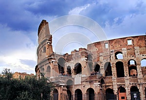 View of the Colosseum in Rome, Italy