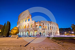 View of Colosseum in Rome, Italy