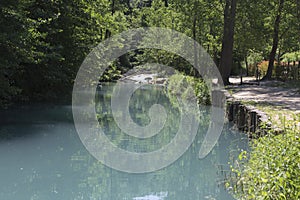 View of coloured water in Sentierelsa