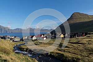 Colourful houses in GjÃÂ³gv, Eysturoy, Faroe Islands, Denmark photo