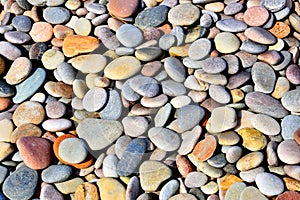 Pebbles on Beach in the North East of Scotland photo