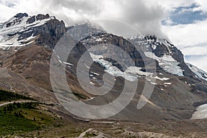 View of the Columbia Icefields in Jasper National Park