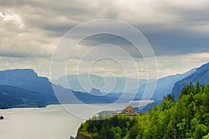 View of the Columbia River Gorge and Crown Point