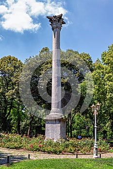 View of the Column of the Goths. Is a Roman victory column dating to the third or fourth century A.D. It stands in what is now