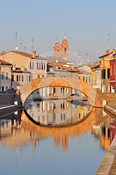 View of Comacchio, Ferrara, Emilia Romagna, Italy