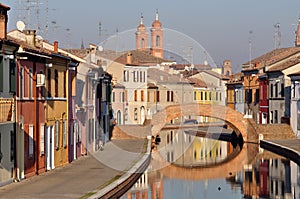 View of Comacchio, Ferrara, Emilia Romagna, Italy