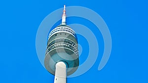 View of communications tower and lighthouse with monitoring balconies