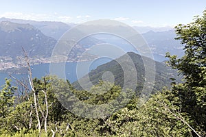 View of Como lake from Monte San Primo