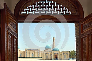 View of the complex Hast Imam of carved door