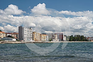 View of Compostela beach, Vilagarcia de Arousa, Pontevedra, Spain