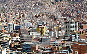 View of concrete jungle La Paz, Bolivia