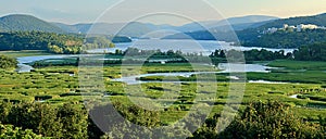 View of Constitution Marsh and the Hudson River, with West Point