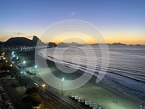 View of Copacabana Beach and Avenida Atlantic