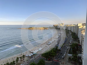 View of Copacabana Beach and Avenida Atlantic