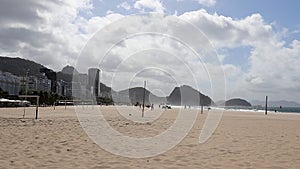 View of Copacabana Beach in the city of Rio de Janeiro, Brazil.