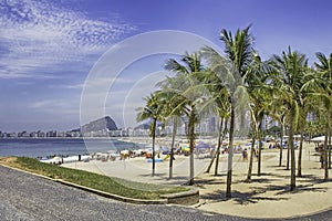 View of Copacabana beach from Leme in Rio de Janeiro