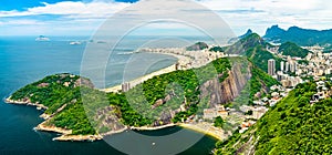 View of Copacabana and Botafogo in Rio de Janeiro, Brazil