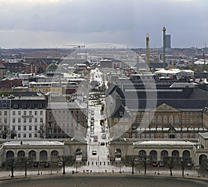 View of Copenhagen from the tower of Christiansborg palace