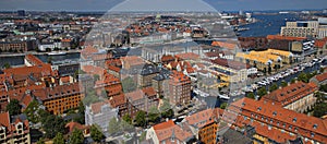 View of Copenhagen from the tower of Vor Frelsers Church, Denmark