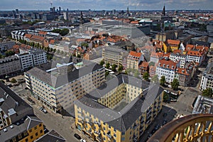 View of Copenhagen from the tower of Vor Frelsers Church, Denmark