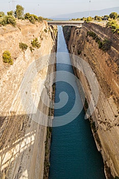 View of Corinth canal in Gree
