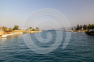 View of Corinth canal in Gree
