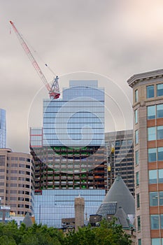 View of a corner of the city of Boston, Massachussetts, USA and its architecture