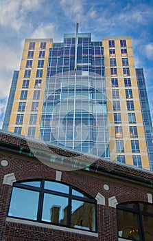 View of a corner of the city of Boston, Massachussetts, USA and its architecture