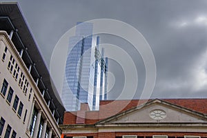 View of a corner of the city of Boston, Massachussetts, USA and its architecture