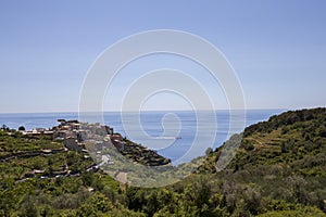 View of Corniglia village