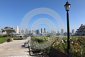 View from Coronado, California, of San Diego skyline