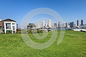 View from Coronado, California, of San Diego skyline