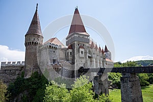 View of Corvin Castle, also known as Hunyadi Castle or Hunedoara Castle