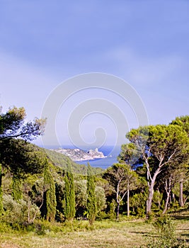 View of the Costa Brava sea shore
