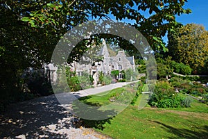 View of Cotehele House and garden