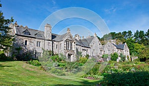 View of Cotehele House and garden