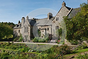 View of Cotehele House and garden