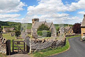 View of Cotswold village of Snowshill