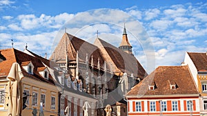 View of The Council Square in Brasov, Romania