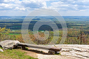 View of countryside from an Appalachian Trail rest area