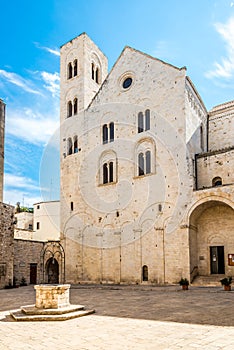 View at the Courtyard of Cathedral of Assumption of St.Mary in  Bitonto, Italy