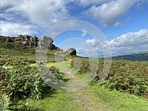 View of the, Cow and Calf rocks near, Ilkley, Yorkshire, UK