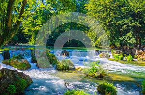 view of a creek in the English garden in Munich, Bayern, Germany...IMAGE