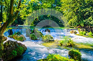 view of a creek in the English garden in Munich, Bayern, Germany...IMAGE