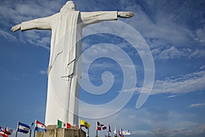 View of Cristo Rey statue of Cali.