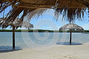 View of Croa do GorÃ© at low tide in Aracaju, Sergipe state, Brazil