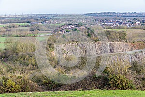 A view from Croft Hill towards Huncote New HIll reserve in Leicestershire, UK