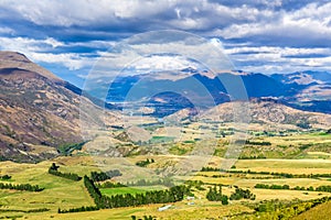 View from Crown Range Lookout, South Island, New Zealand